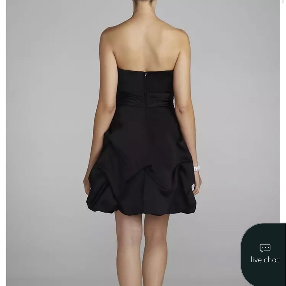NWT DAVID’S BRIDAL BEAUTIFUL STRAPLESS FORMAL LITTLE BLACK DRESS SIZE 6